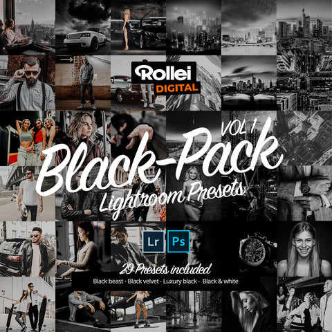 BLACK PACK - 29 presets for Lightroom
